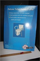 Deluxe toilet safety frame
