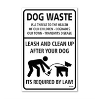 SmartSign "Dog Waste Is A Threat, Leash And Clean