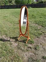 Self Standing wood mirror