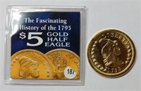Replica 1795 $5 Gold Half Eagle