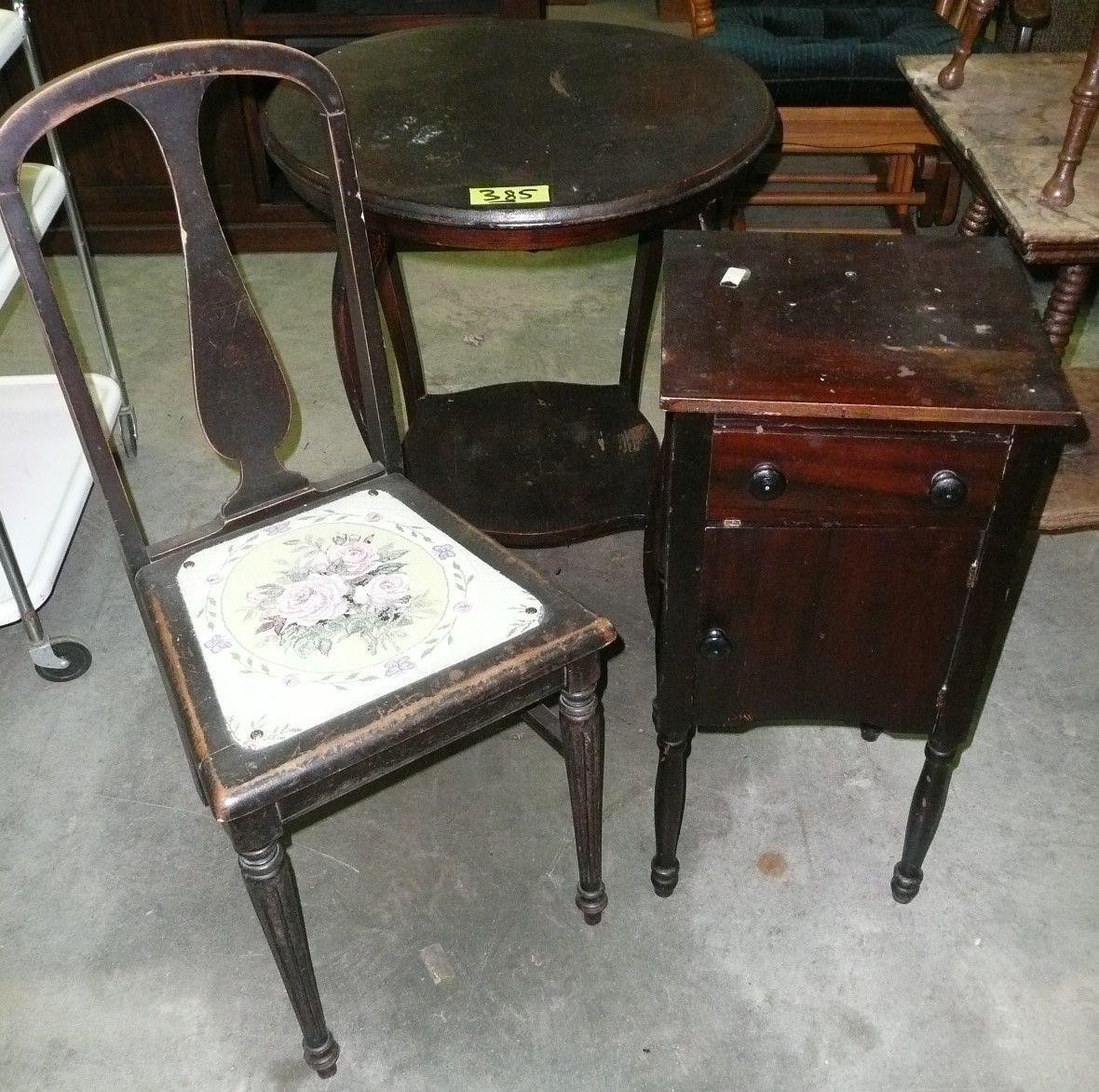 Smoke Stand and Chair and Table