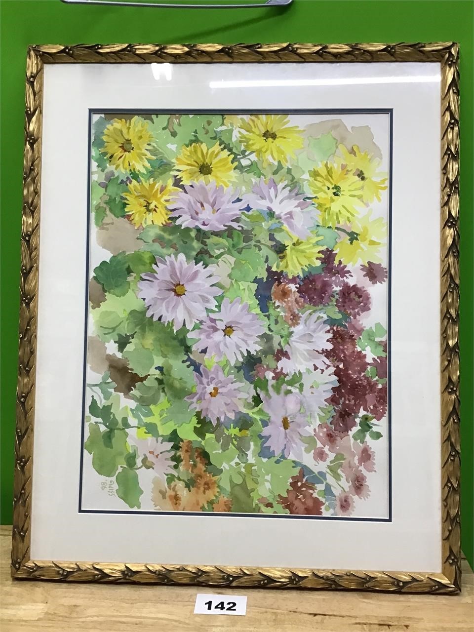 Large Framed Floral Artwork