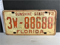 License plate- Florida 1972