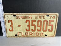 License plate- Florida 1974