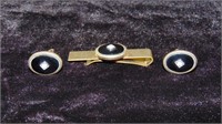 Matching Money Clip, Cufflinks~Gold