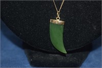 1/20 12K GF chain and Jade Claw Style Pendant