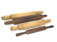 Antique Rolling Pin Lot - 4 Pins