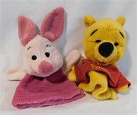 Pooh & Piglet hand puppets - 4 flying discs
