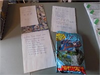 Baseball Cards in Sheet and Sealed Chip Bag
