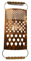 CURTIS JERE COPPER & WOOD CHEESE GRATER SCULPTURE