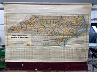 1960’s Map of North Carolina by Cram’s