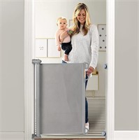 B2985  Momcozy Retractable Baby Gate Gray 33 x 5