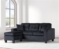 HH72697 Cris Black- Reversible Sectional