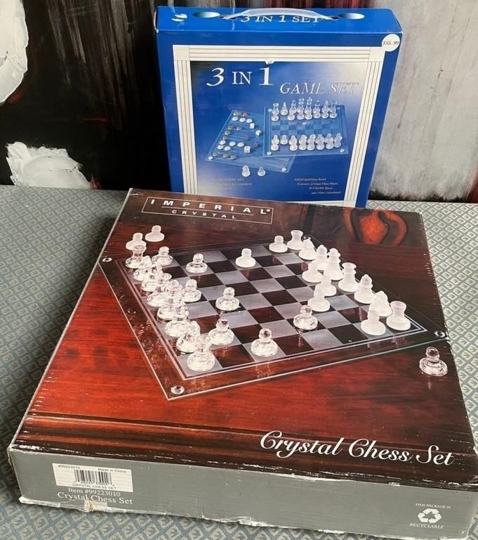 11 - LOT OF 2 CHESS GAME  SETS (W106)