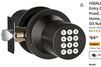 HIDALIFE Door Knob with Keypad, Keyless