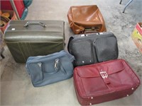 5 Pieces of Mis-Matched Vintage Luggage