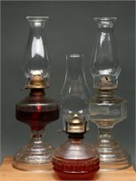 Hurricane Glass Oil Lamps (3)