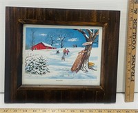Vintage William Mangum "Snowhill" Framed Print
