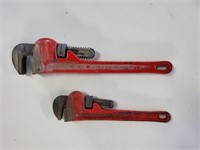 2 Craftsman Pipe Wrenches 14in & 10in
