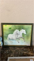 WATERCOLOR BY TEX JOHNSON OF WHITE HORSES
