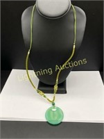 JADE DISC PENDANT NECKLACE