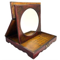 Vintage Asian Desk/ Vanity Boxed Mirror