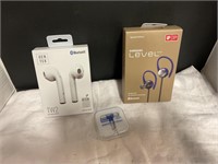 Set of three Bluetooth earbuds