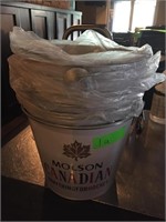 New Molson Canadian Beer Patio Bucket w/ Opener