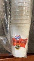 Lot of vintage Miller Lite plastic cups