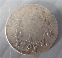 1791 Dutch American Silver colonial coin. Seller