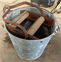 Vintage Galvanized Mop Bucket