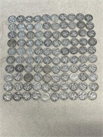 (100) silver mercury dimes