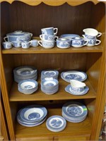 Blue & White Ironstone incl. some Currier & Ives