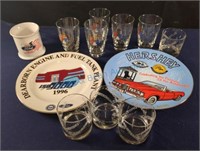 Ford anniversary plates and glasses