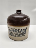 ANTIQUE CHARLES H SLACK 2 GAL STONEWARE CROCK JUG