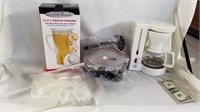 Quick pasta maker, waffle maker, coffee machine