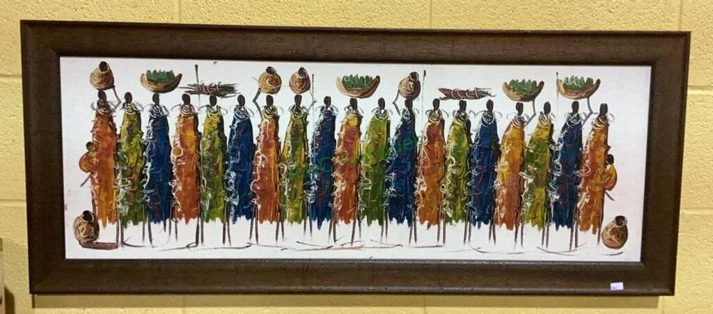 Beautiful original artist signed Tanzanian oil