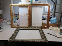 NO SHIPPING 3 Antique Wood Picture Frames 17&1/2"x