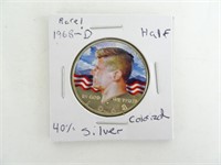 1968-D 40% Silver Colorized JFK Half Dollar