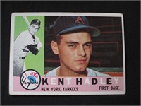 1960 TOPPS #102 KENT HADLEY YANKEES VINTAGE