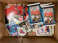 BOX OF ASST SPORTS CARDS