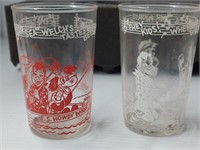 2 Welch's Jelly Glasses S.S. HOWDY DODDY 4"