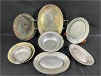 Pewter/antique metal plates