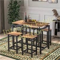 Dining Table 5 Pcs. Retro Brown $339 Retail