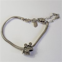 $300 Silver Pandora Style Bead Bracelet