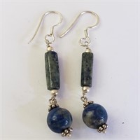 $120 Silver Lapis Lazuli Earrings