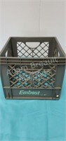 Embest plastic milk crate, gray 07 87