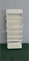 Metal rolling retail basket display stand, 15 x