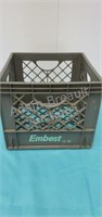 Embest plastic milk crate, gray 02 87