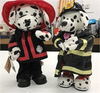 2 Working 14" Spray Fire Musical Dogs